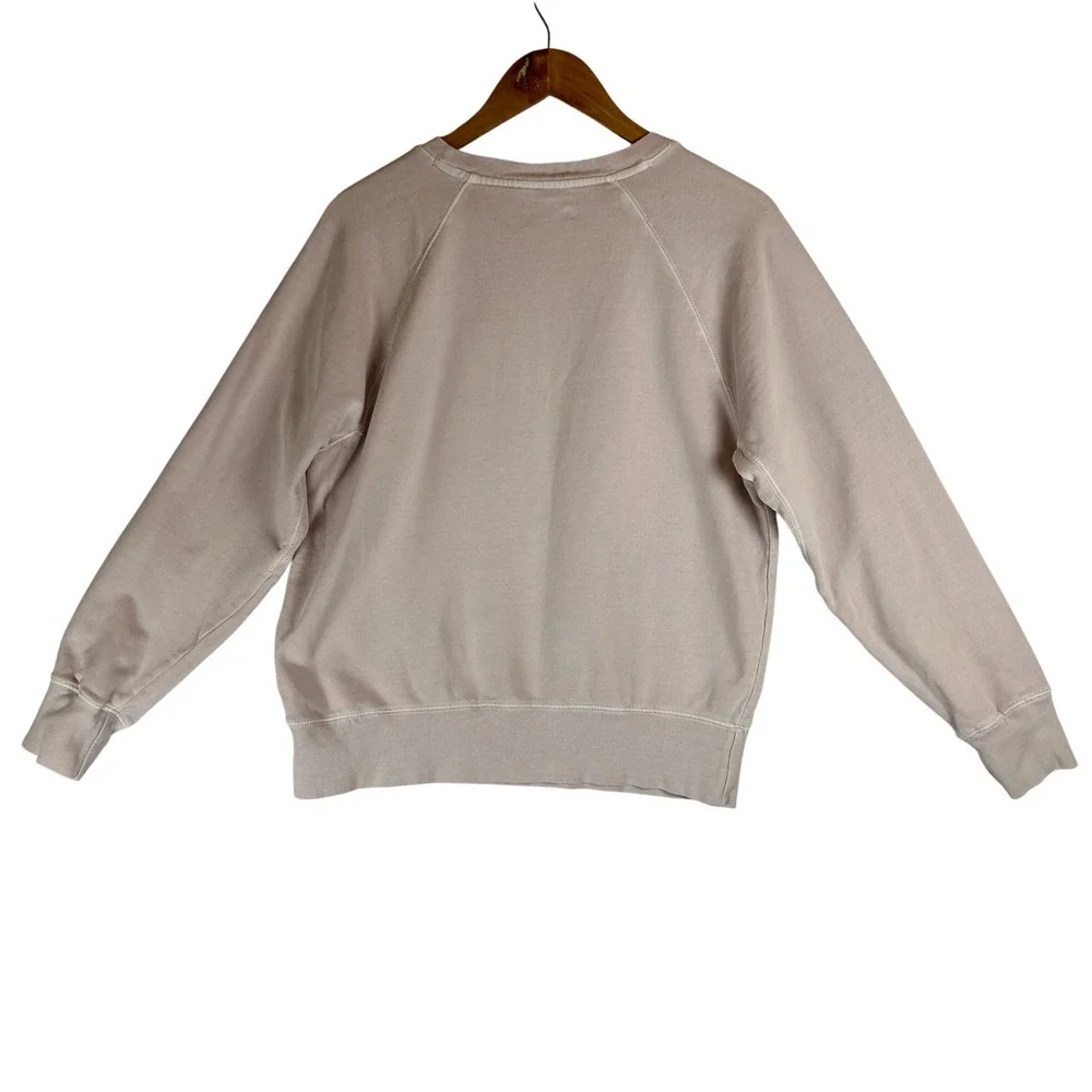 Zadig & Voltaire Womens Pink Skull Graphic Raglan Sweatshirt Silver Metallic M - Picture 2 of 9